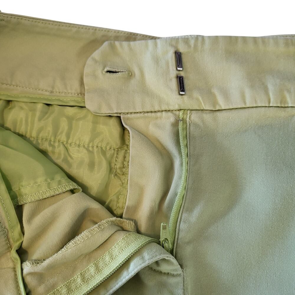 New York & Company Size 8 Pale Green Cotton Blend Shorts Cuffs Colorful Casual - Picture 6 of 9
